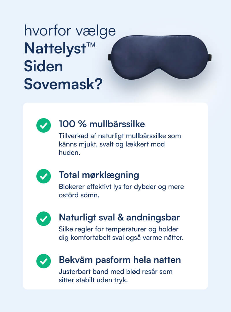 Silke Sovemaske (100% Mulberry Silke)